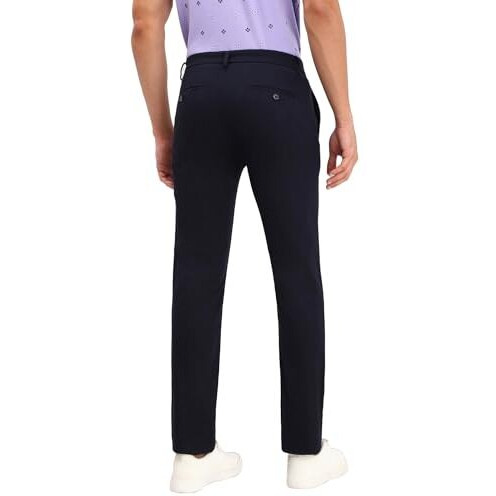 Allen Solly Men's Slim Casual Pants (Astfqsrf427909_Navy