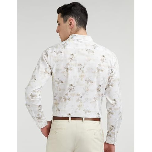 Allen Solly Men's Cotton Slim Fit Shirt (Assfqsppw80720_White, 42