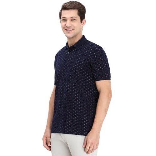 Allen Solly Men's Regular Fit T-Shirt (Askpqrgfx73491_Navy