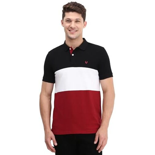 Allen Solly Men's Regular Fit T-Shirt (Askpqrgpr08338_Black