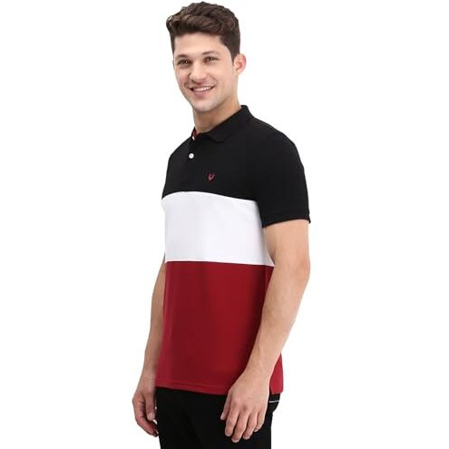 Allen Solly Men's Regular Fit T-Shirt (Askpqrgpr08338_Black