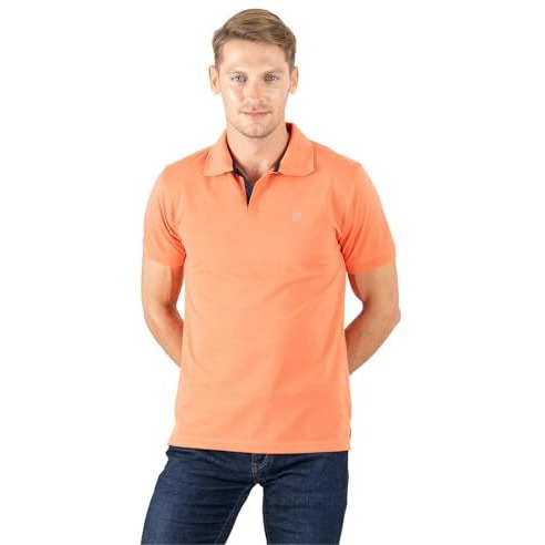 Lux Cozi Men's Pack Of 1 Apricat Regular Fit Polo Neck Half Sleeve Solid Casual T-Shirt_Cozi_2121_Polo_Aprcat_Xl_1Pc