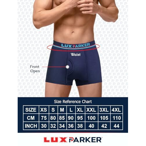 Lux Parker Men's Pure Cotton Modern Solid Trunks (Pack Of 5) Semi-Long_Col_5Pc_Assorted