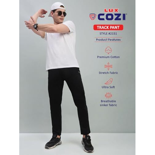 Lux Cozi Solid Regular Fit Cotton Trackpant For Men_Cozi_2151_Nb_2Xl_1Pc Navy