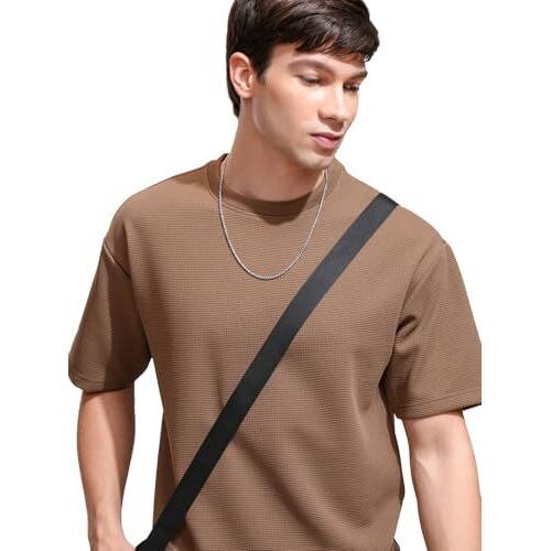 Highlander Men's Relaxed Fit T-Shirt (Hlts005816_Brown L)