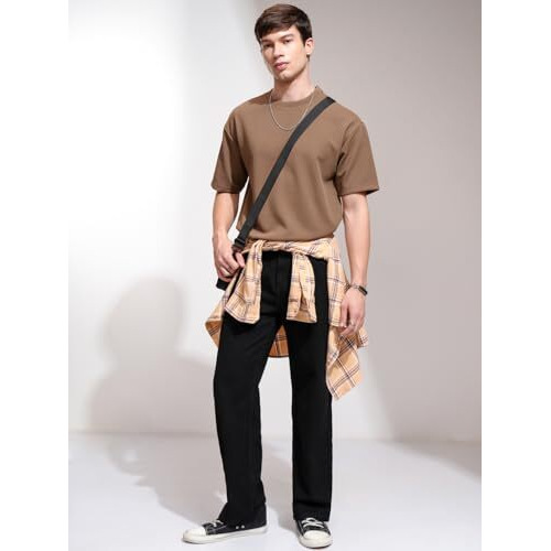 Highlander Men's Relaxed Fit T-Shirt (Hlts005816_Brown L)