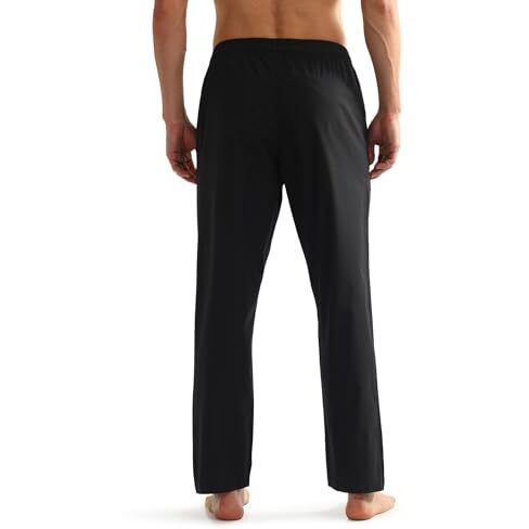 U.S. Polo Assn. Mens Mid Rise Solid Oelp6 Lounge Track Pants - Pack Of 1 (Black M) | Fit Type Comfortable Fit