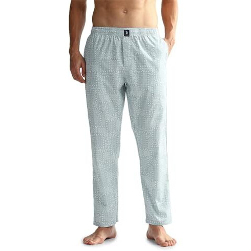 U.S. Polo Assn. Mens Mid Rise Printed Oelp7 Lounge Track Pants - Pack Of 1 (Sterling Blue M)