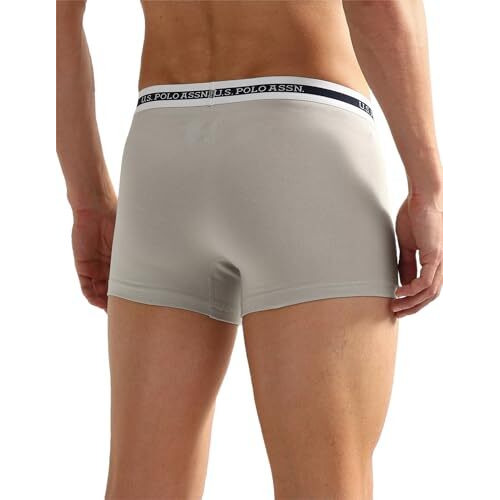 U.S. Polo Assn. Men's Cotton Blend Classic Solid Trunks (Pack Of 2) (Oet09-Gg0-P2_Fog Teal Grey