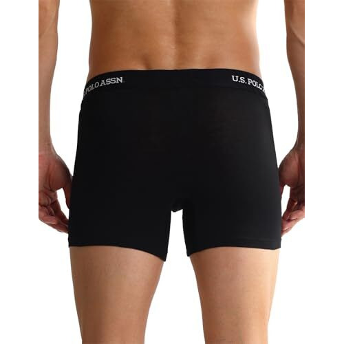 U.S. Polo Assn. Men's Cotton Blend Classic Solid Trunks (Pack Of 2) (Oet12-Gz0-P2_Grey-Black