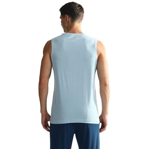 U.S. Polo Assn. Cotton Men's Solid Regular Fit Vest (Oev06-Pl_Lt Blue, Large