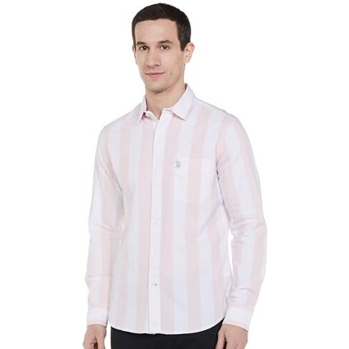 U.S. Polo Assn. Men's Regular Fit Shirt (Usshto3324_Pink
