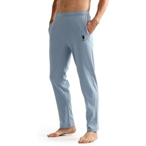 U.S. Polo Assn. Mens All Over Stripe Oelp4 Lounge Track Pants - Pack Of 1 (Galcier Lake M)