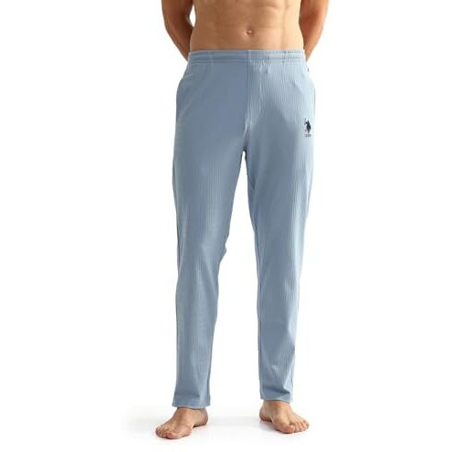 U.S. Polo Assn. Mens All Over Stripe Oelp4 Lounge Track Pants - Pack Of 1 (Galcier Lake M)