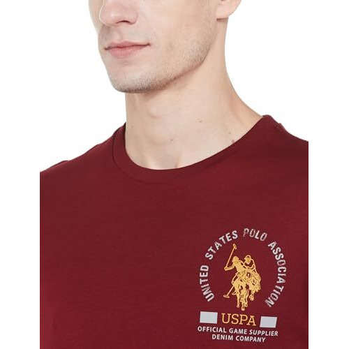 U.S. Polo Assn. Men's Relaxed Fit T-Shirt (Udtshs1045_Wine