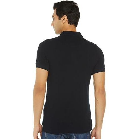 U.S. Polo Assn. Men's Horizontal Striped Slim Fit Cotton Polo Shirt (Ts029A_Navy_M)