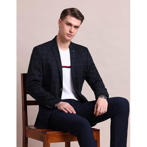 Arrow Men's Classic Casual Blazer (Aradobz0013_Dark Blue