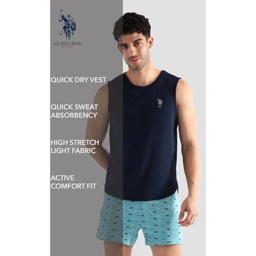 U.S. Polo Assn. Men's Regular Fit Vest (Oev07-Pl_Navy
