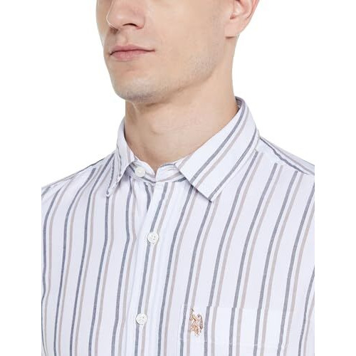 U.S.Polo Assn. Men's Regular Fit Shirt (Usshto3419_White