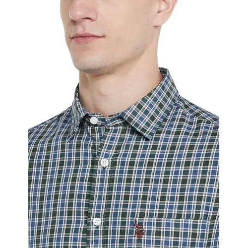 U.S.Polo Assn. Men's Regular Fit Shirt (Usshto3455_Green