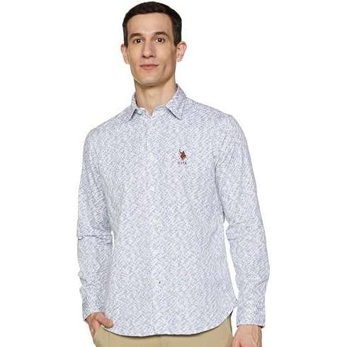U.S. Polo Assn. Men's Regular Fit Shirt (Usshto3537_Beige