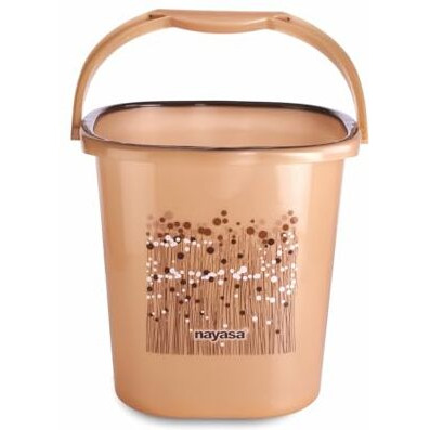 Nayasa Plastic Bucket Set Of 20Ltrs (Brown Colour)