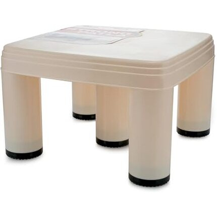 Nayasa Plastic Strong No 515 Stool (30 Cm X30 Cm X19 Cm, Ivory)