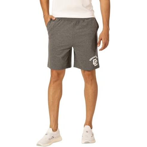 Thomas Scott Men Regular Fit Shorts (Charcoal Melange, Xl)