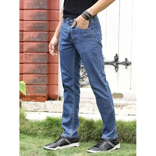 Thomas Scott Mens Mid Rise Clean Look Slim Fit Jeans (Tsj226_Mblue, 30)