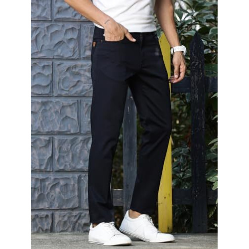 Thomas Scott Men Cotton Blend Regular Fit Chino Trouser (Navy, 38)