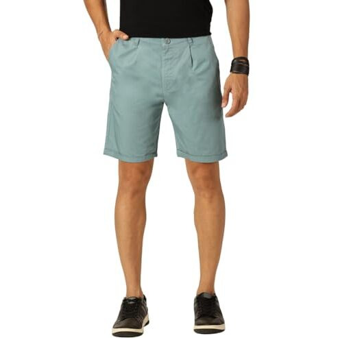 Thomas Scott Men 100% Cotton Smart Chino Shorts (Tss038_Midblue, 36)
