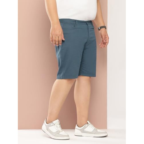 Thomas Scott Men Plus Size Cotton Chino Shorts(Tss098_Teal_42)