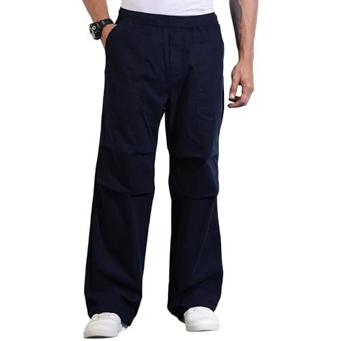 Thomas Scott Mens 100% Cotton Relaxed Fit Trouser (Tsb107_Navy, 32)
