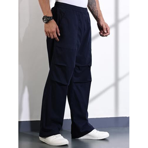 Thomas Scott Mens 100% Cotton Relaxed Fit Trouser (Tsb107_Navy, 32)