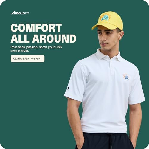 Boldfit Men's Regular Fit (Cskpolotwhitem_White M)