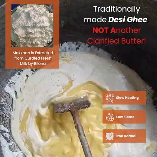 Samkhya A2 Desi Buffalo Ghee 1000 Ml | Vedic Bilona Method | Churned From Cultured Curd | Grass Fed Buffaloes | Slow Cooked In Iron Kadhai | Very Low Lactose & Nutrient-Dense | Lab Tested Pure Ghee