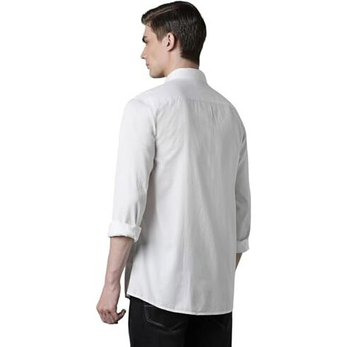 Louis Philippe Men's Cotton Slim Fit Shirt (Lrsfnslpv93180_White,39