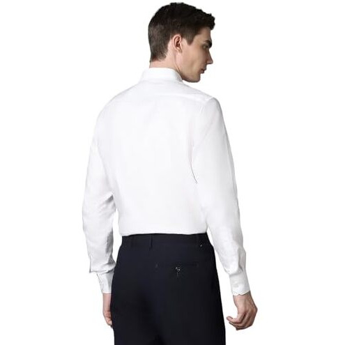 Louis Philippe Cotton Men's Classic Fit Shirt (Lpsfmclpg89904_White, 42
