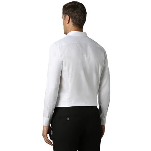 Louis Philippe Men's Cotton Slim Fit Shirt (Lpsfmslfk13939_White,42