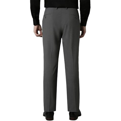 Louis Philippe Men's Regular Mid Rise Pants (Lptfmrgbn67334_Grey