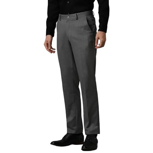 Louis Philippe Men's Slim Work Utility Mid Rise Pants (Lptfmslbg81530_Grey, 32