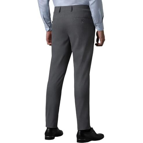 Louis Philippe Men's Mid Rise Slim Pants (Lptfmssb999341_Grey, 36