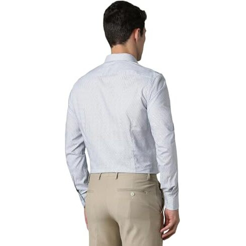 Louis Philippe Men's Solid Slim Fit Shirt (Lpsfmslfz87994_Medium Blue