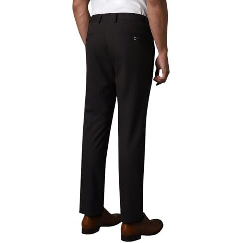 Louis Philippe Men's Slim Pants (Lptfmslb109377_Black 2