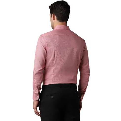 Louis Philippe Men's Cotton Slim Fit Shirt (Lpsfmslp674198_Red, 42