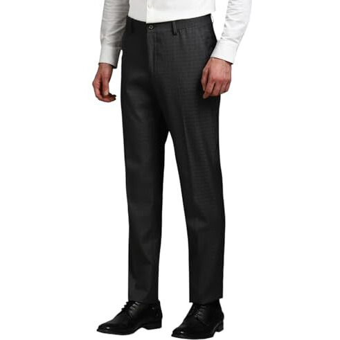 Louis Philippe Men's Slim Fit Pants (Lptfmslfu57437_Charcoal