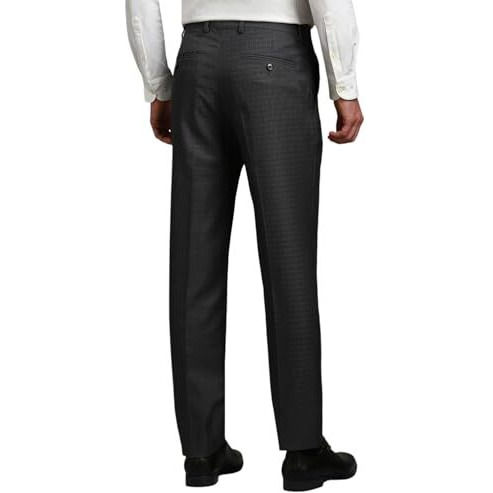 Louis Philippe Men's Slim Fit Pants (Lptfmslfu57437_Charcoal