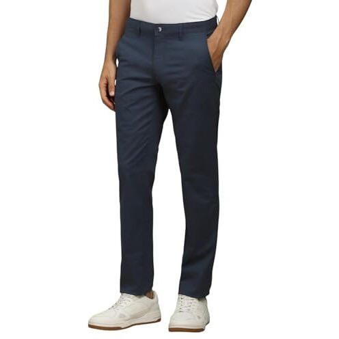 Louis Philippe Men's Slim Casual Pants (Lytfcslp551483_Navy