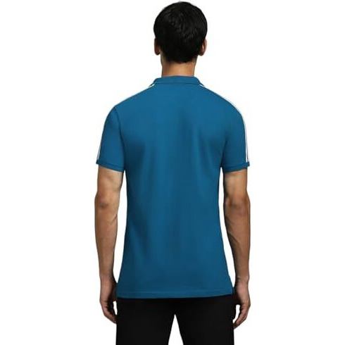 Louis Philippe Men's Solid Regular Fit T-Shirt (Lykpcslb587738_Navy