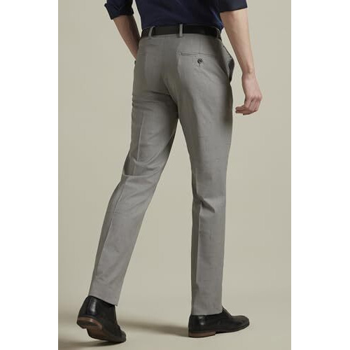 Louis Philippe Men's Regular Work Utility Pants (Lptfmrgbg24139_Grey